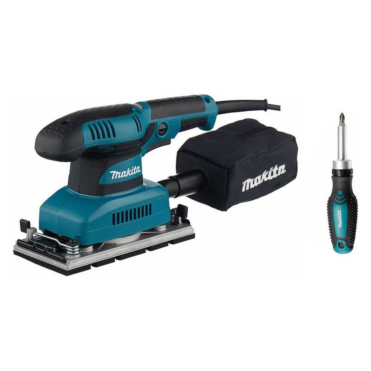 Плоскошлифовальная машина Makita BO3711 + отвертка с битой PH2 Makita D-58833 — Фото 1